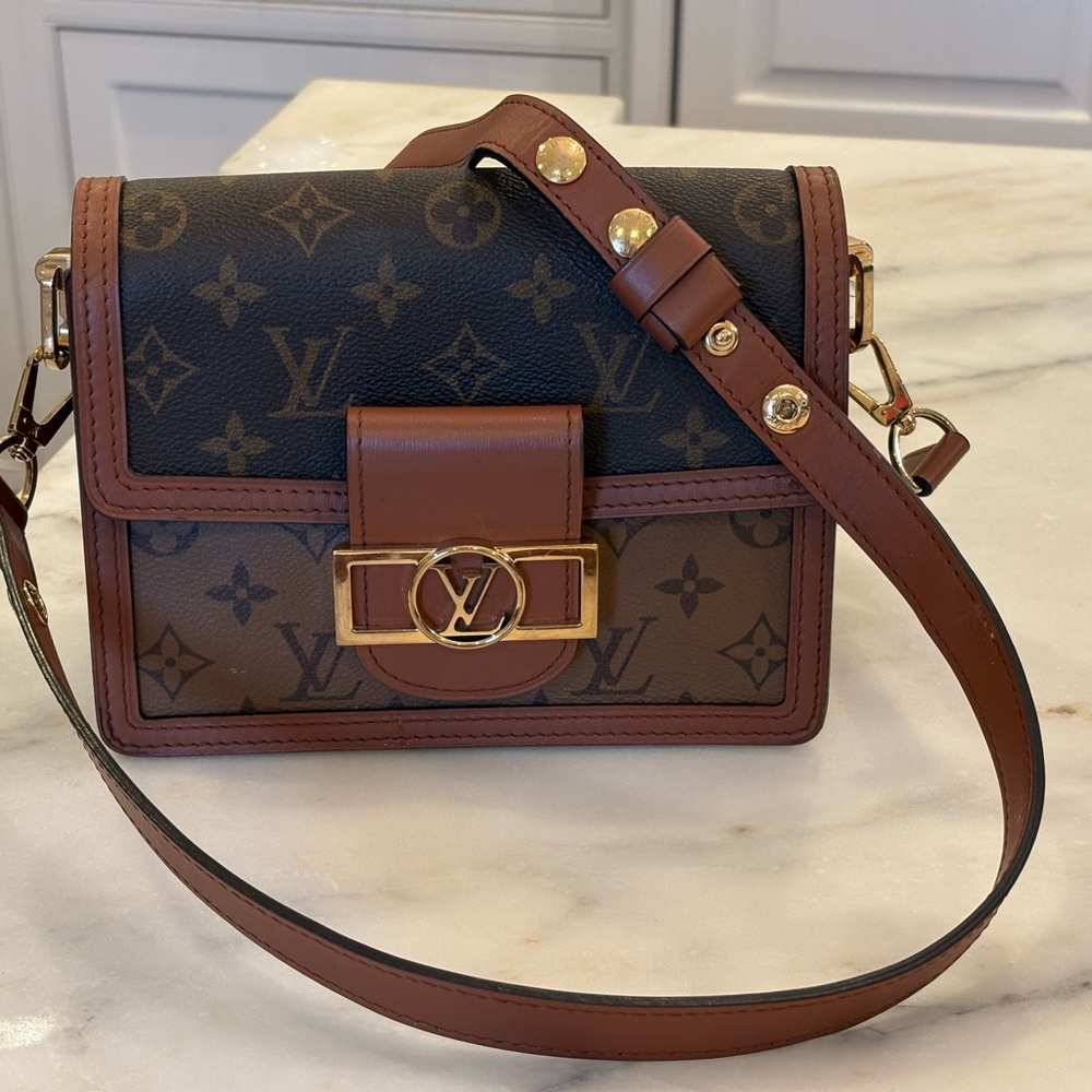Louis Vuitton Brown Leather Crossbody Bag